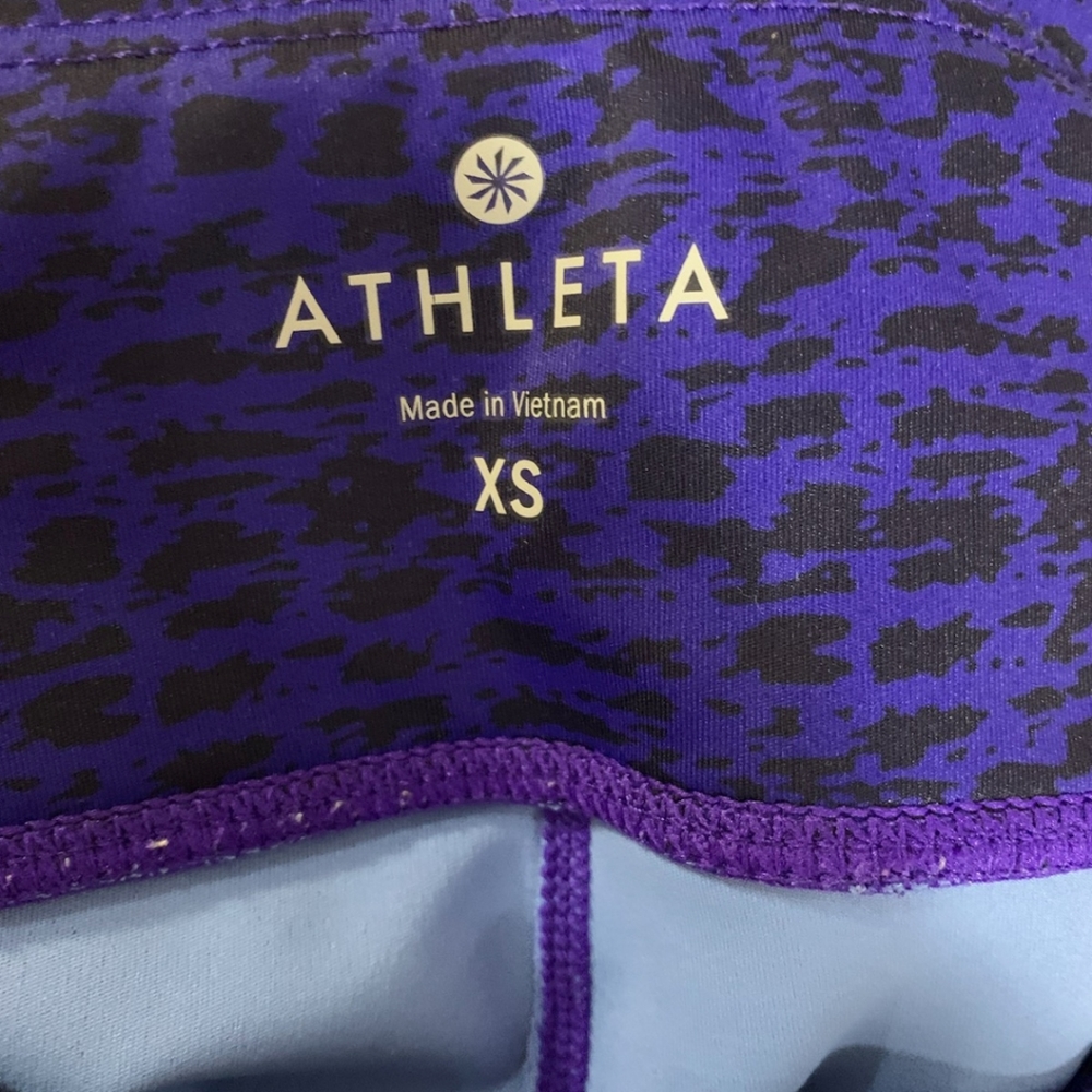Athleta sz XS Blue Animal Print Leggings - Picture 5 of 6